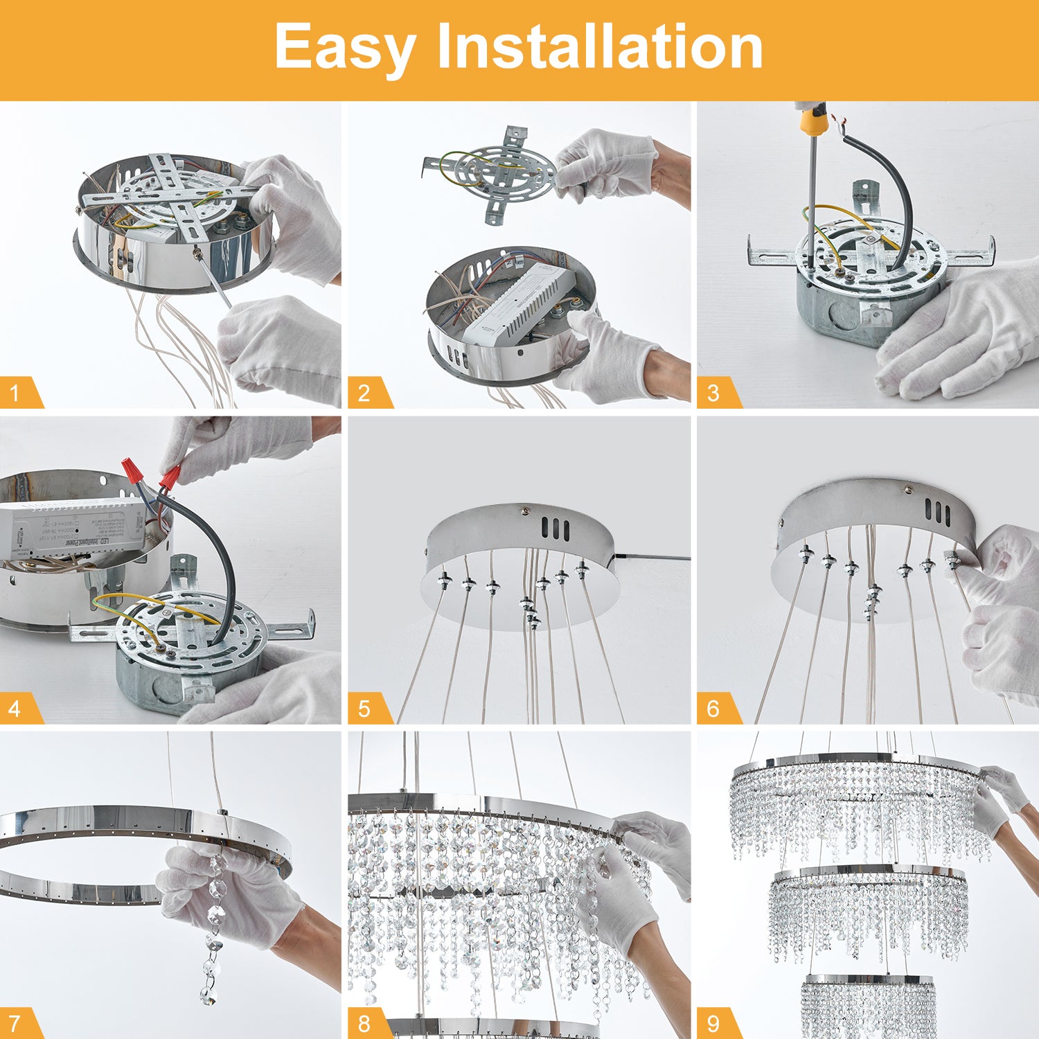 Luxury Modern Pendant Light Crystal Chandelier