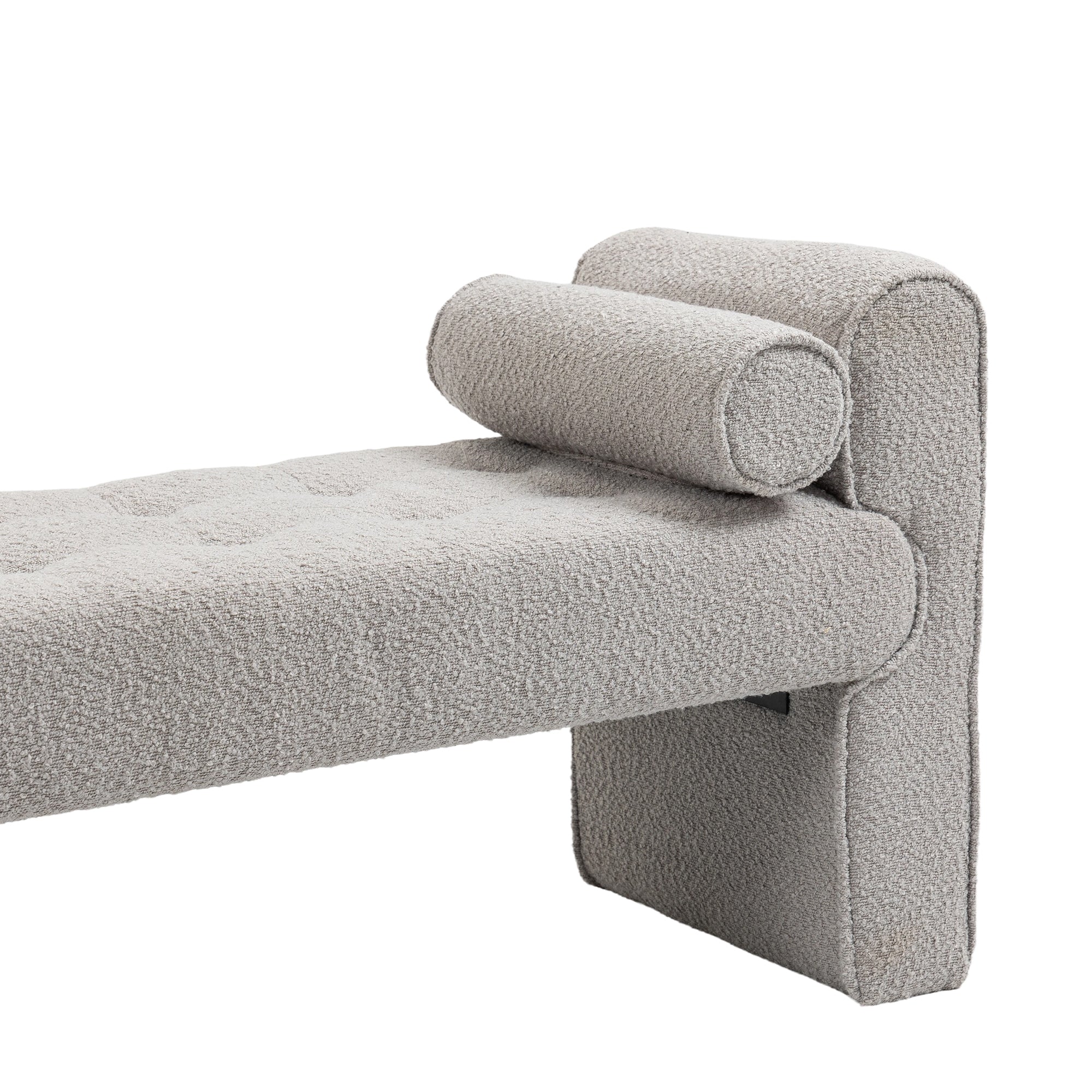 Modern Ottoman Bench - Light Gray