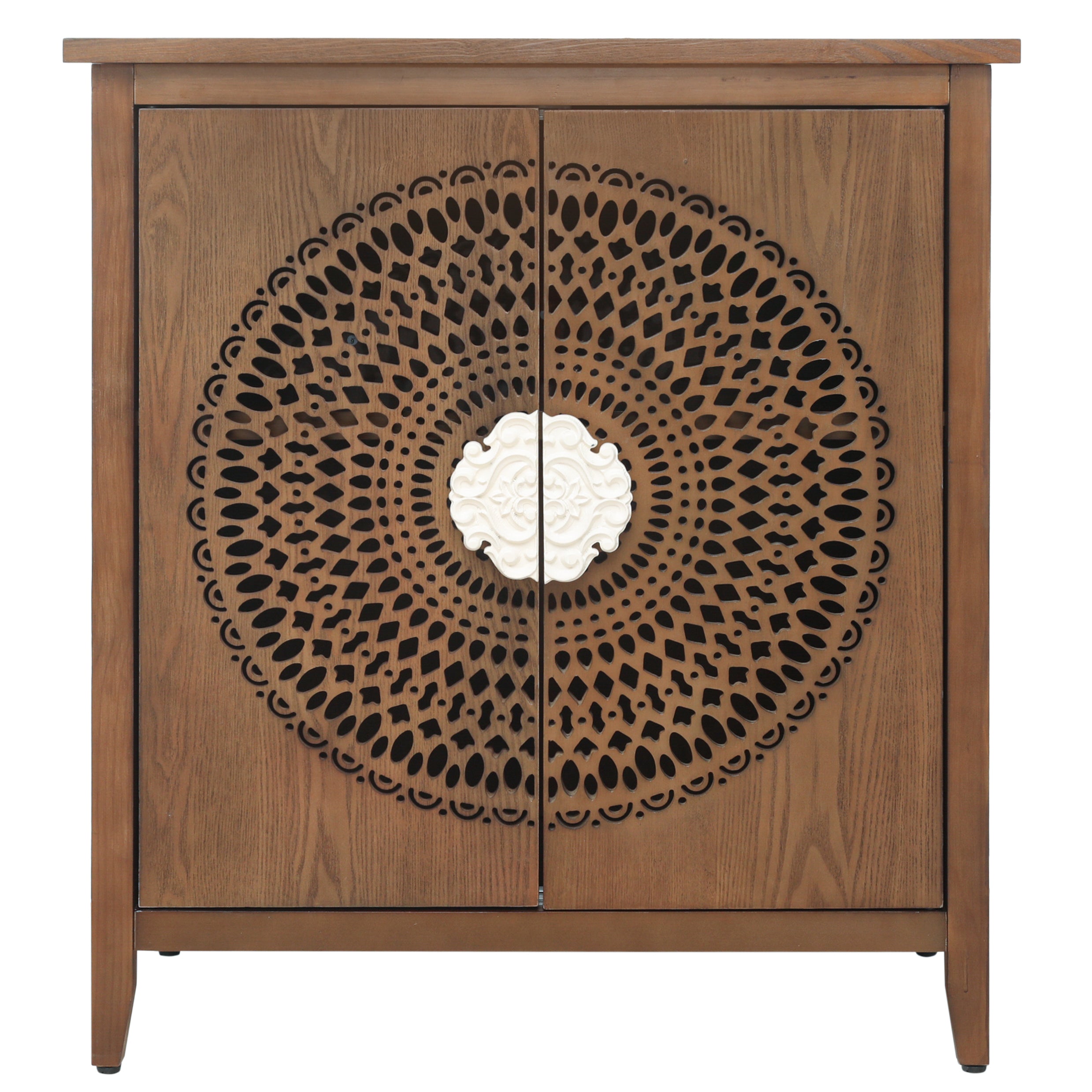 Antique Style 2 Door Cabinet - Walnut