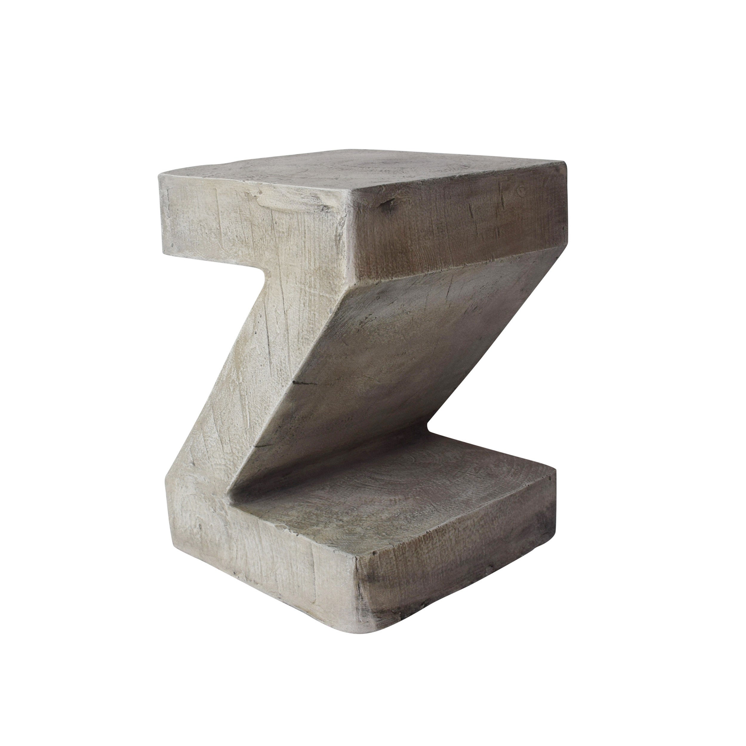 Contemporary Z Side Table - Light Grey