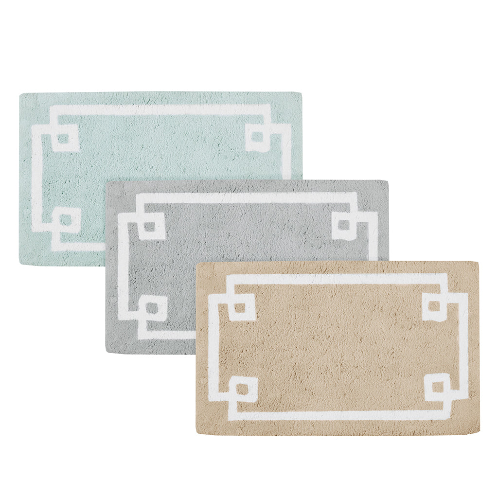 Cotton Tufted Bath Rug 24x40" - Taupe Cotton