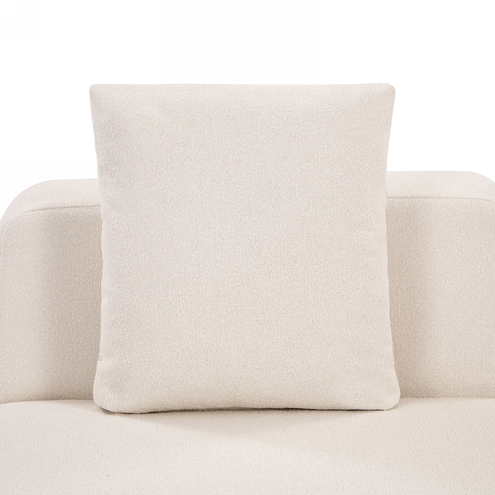 Contemporary 3-piece Sectional Sofa Free Convertible sofa with Four Removable Pillows - Beige