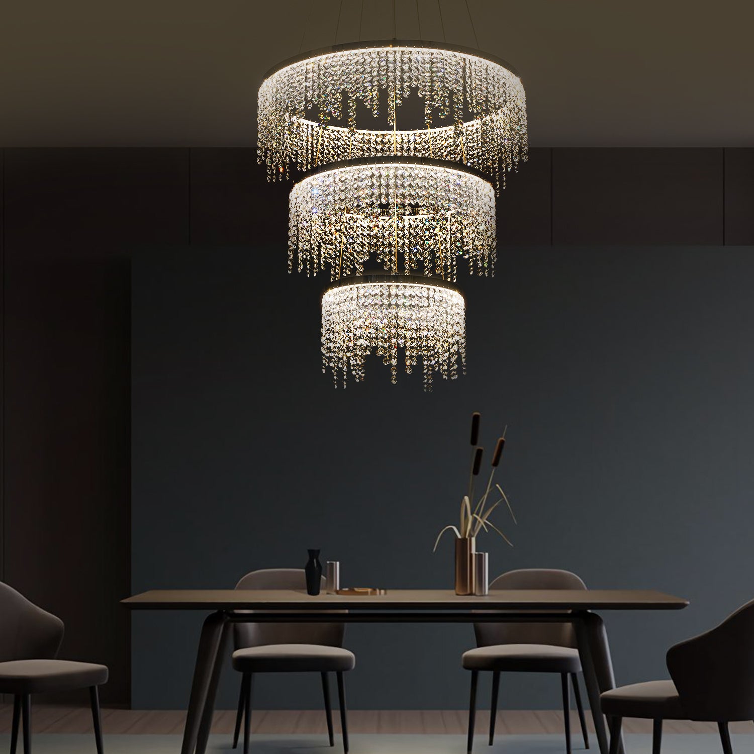 Luxury Modern Pendant Light Crystal Chandelier
