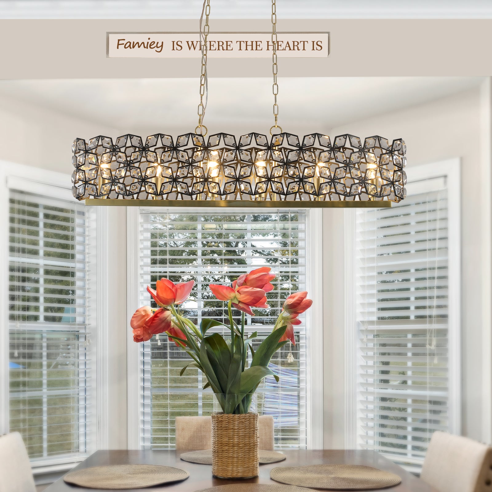 Modern Champagne Gold Oval Crystal Ceiling Chandelier