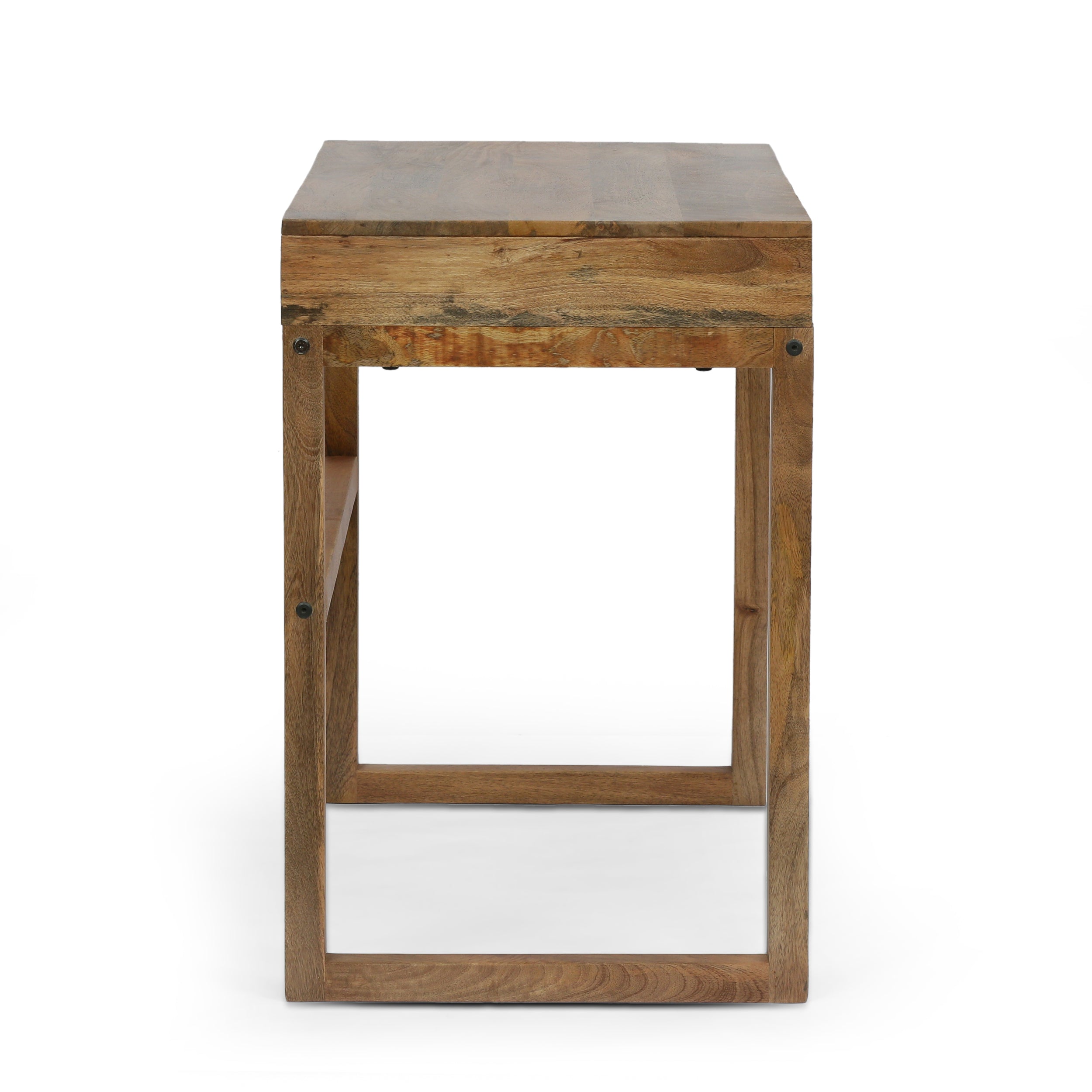 Contemporary Office Desk Mango Wood with drawer - Natural