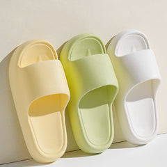 Solid Thick-soled Home Slippers Summer Non-slip Floor Bathroom Slipper For Women