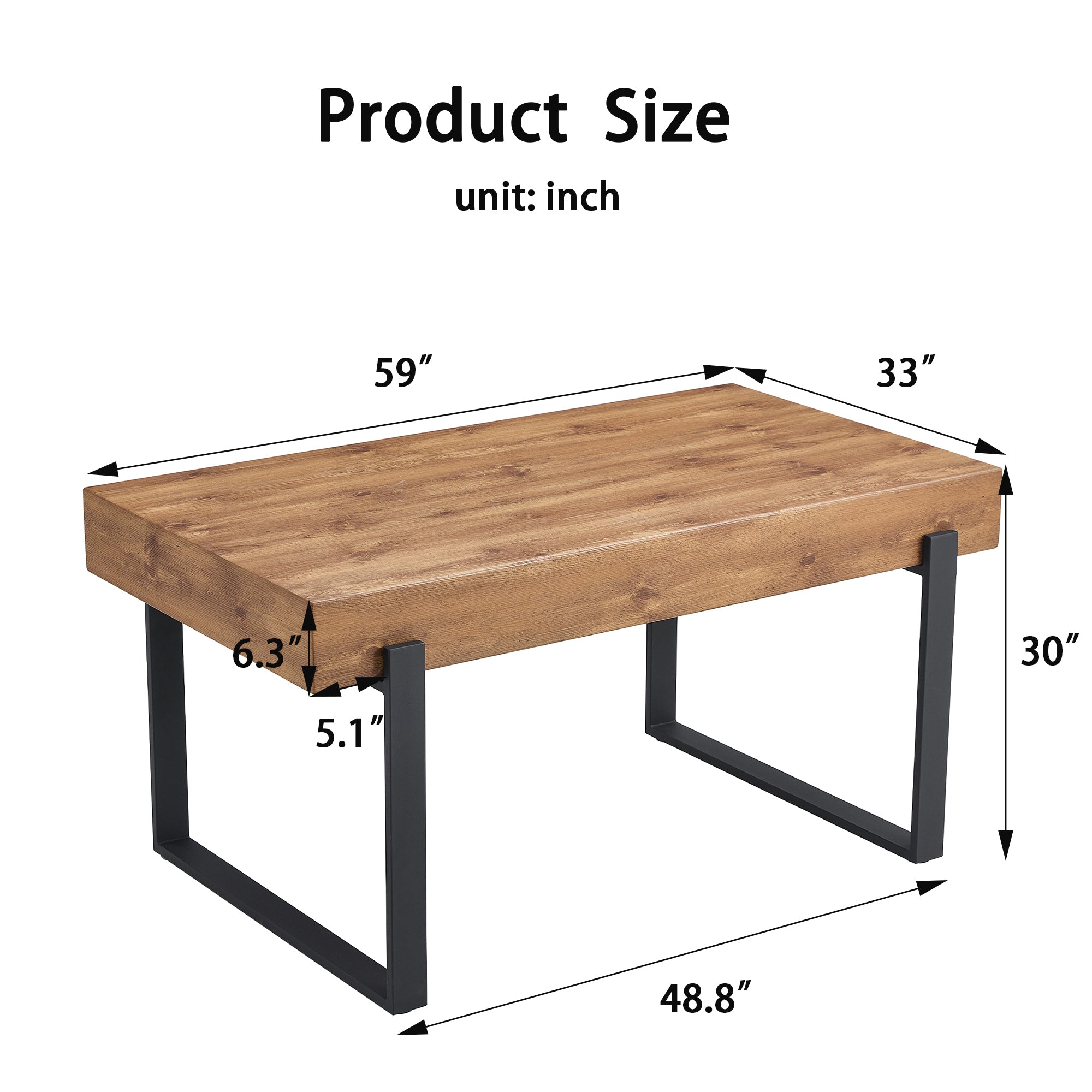 3-Piece Dining Table Set for 4 People, 59" Kitchen Table Set with 2 Bench, Dining Room Table with Heavy-Duty Frame, Easy Assembly - Natural Wood Wash