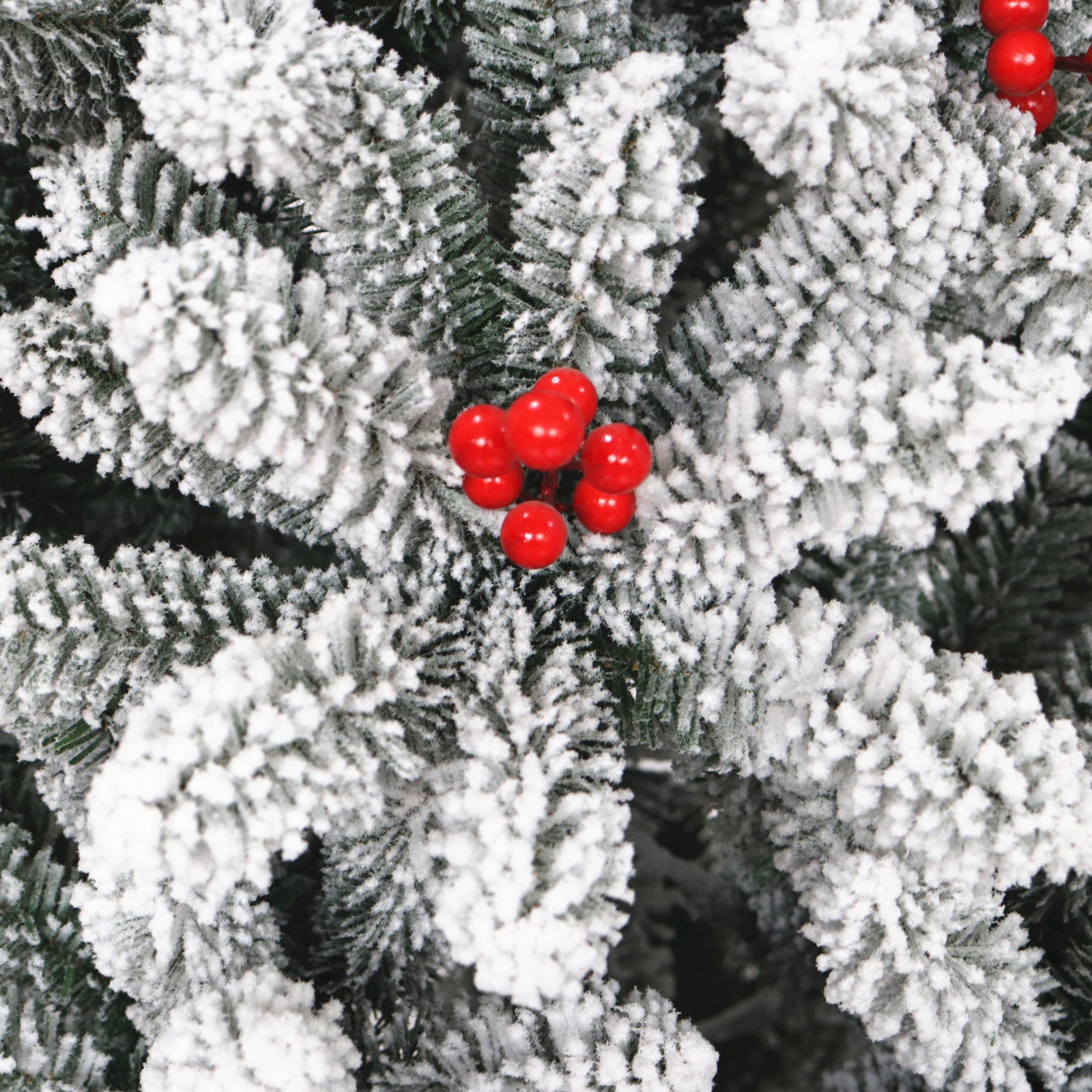 7.5ft 1500t Hinged Flocked Christmas Tree Foldable Metal Stand