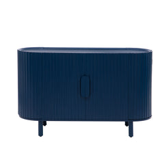 Curved Design Light Luxury Sideboard with Adjustable Shelves - Blue