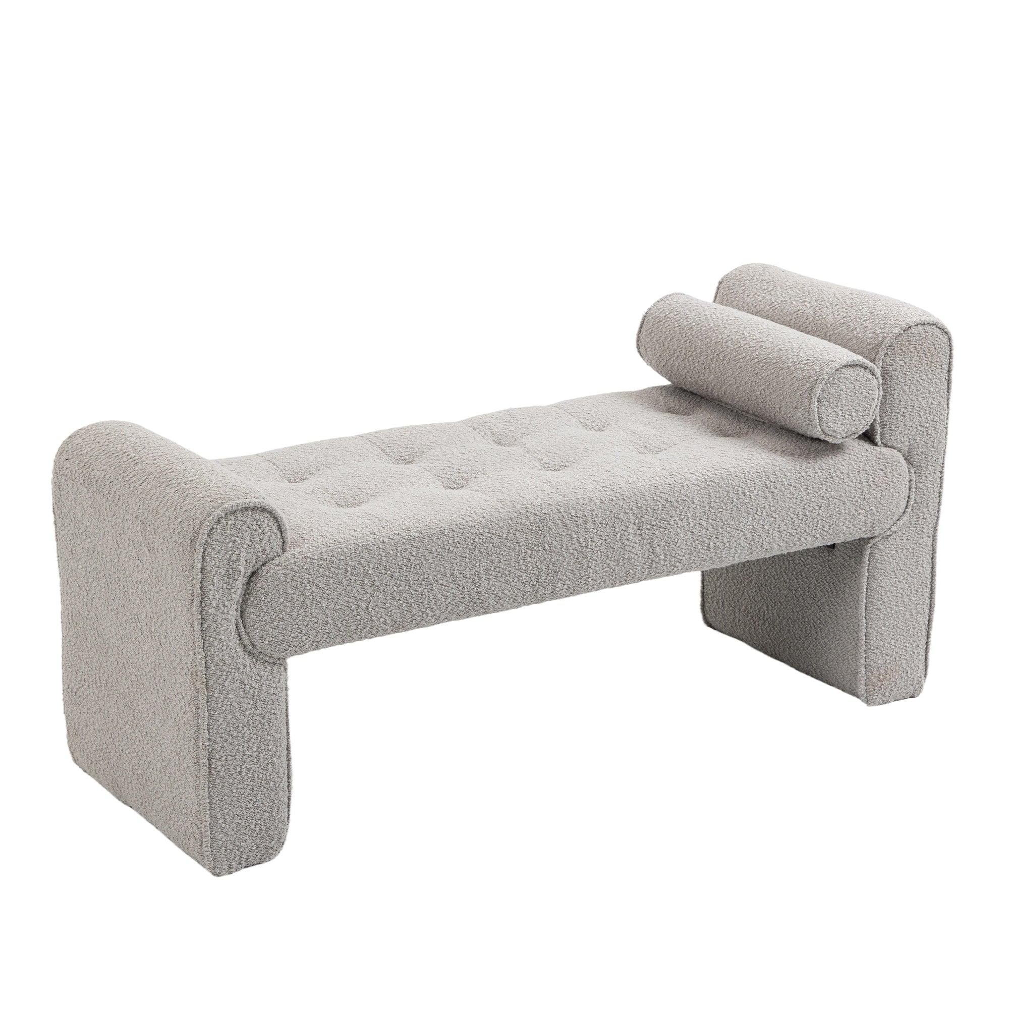 Modern Ottoman Bench - Light Gray