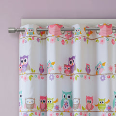 50x84" Owl Printed Blackout Curtain Panel - Multicolor