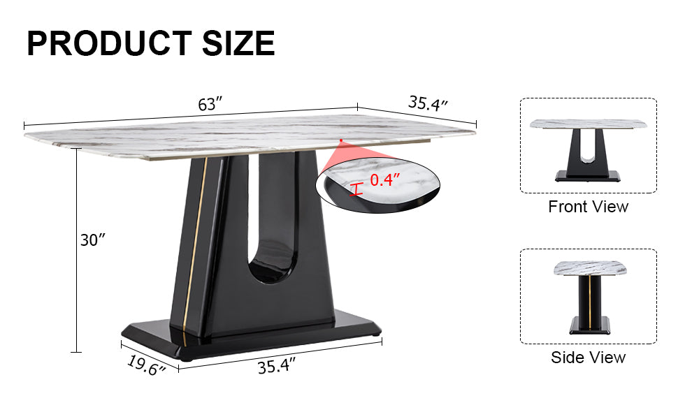 Modern and Luxurious Dining Table - White