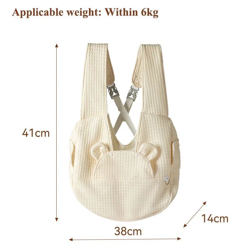 Pet Backpack Comfort Dog Bag Kitten Carrier Outdoor Travel Breathable Cross Design Chest Backpack