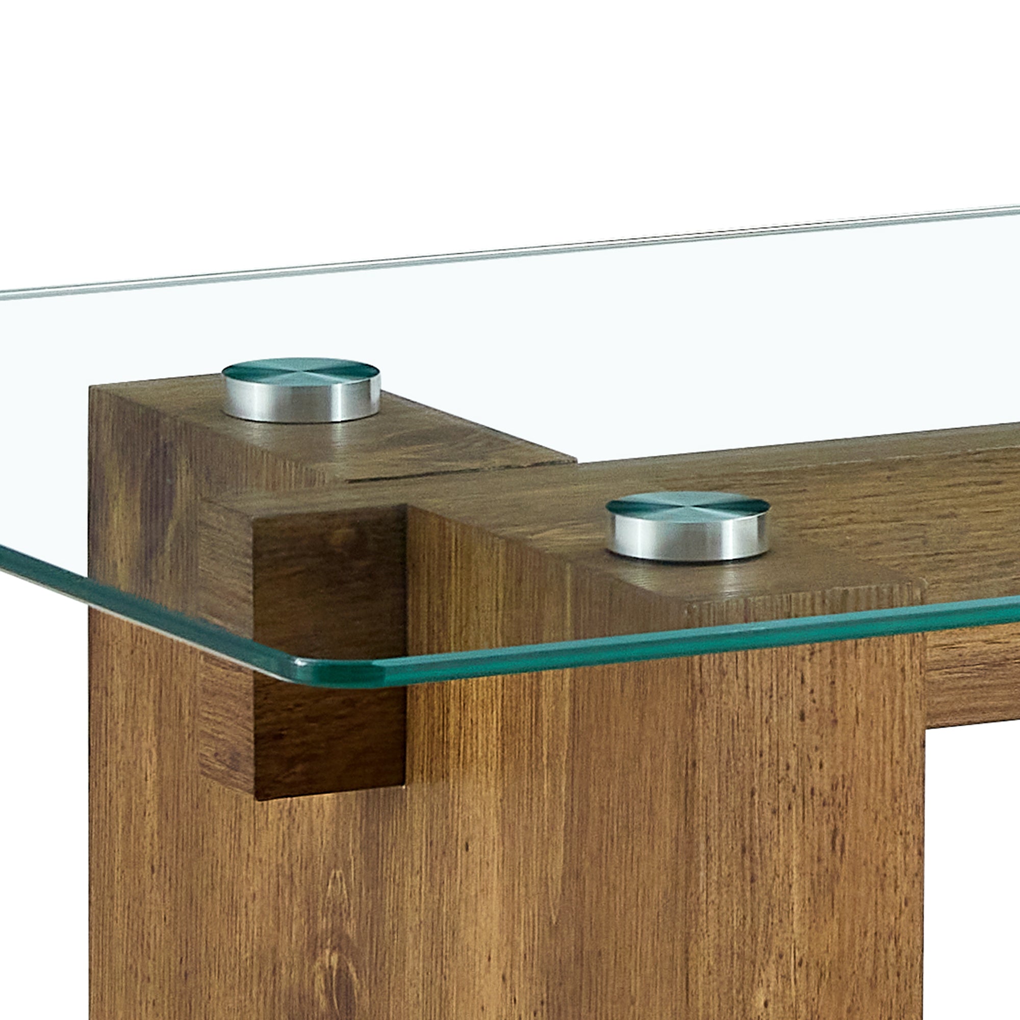 Modern Minimalist Transparent Tempered Glass Coffee Table and Dining Table