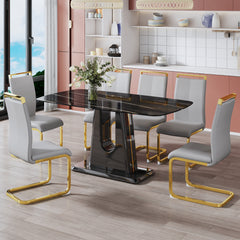 Modern and Luxurious Dining Table - Black