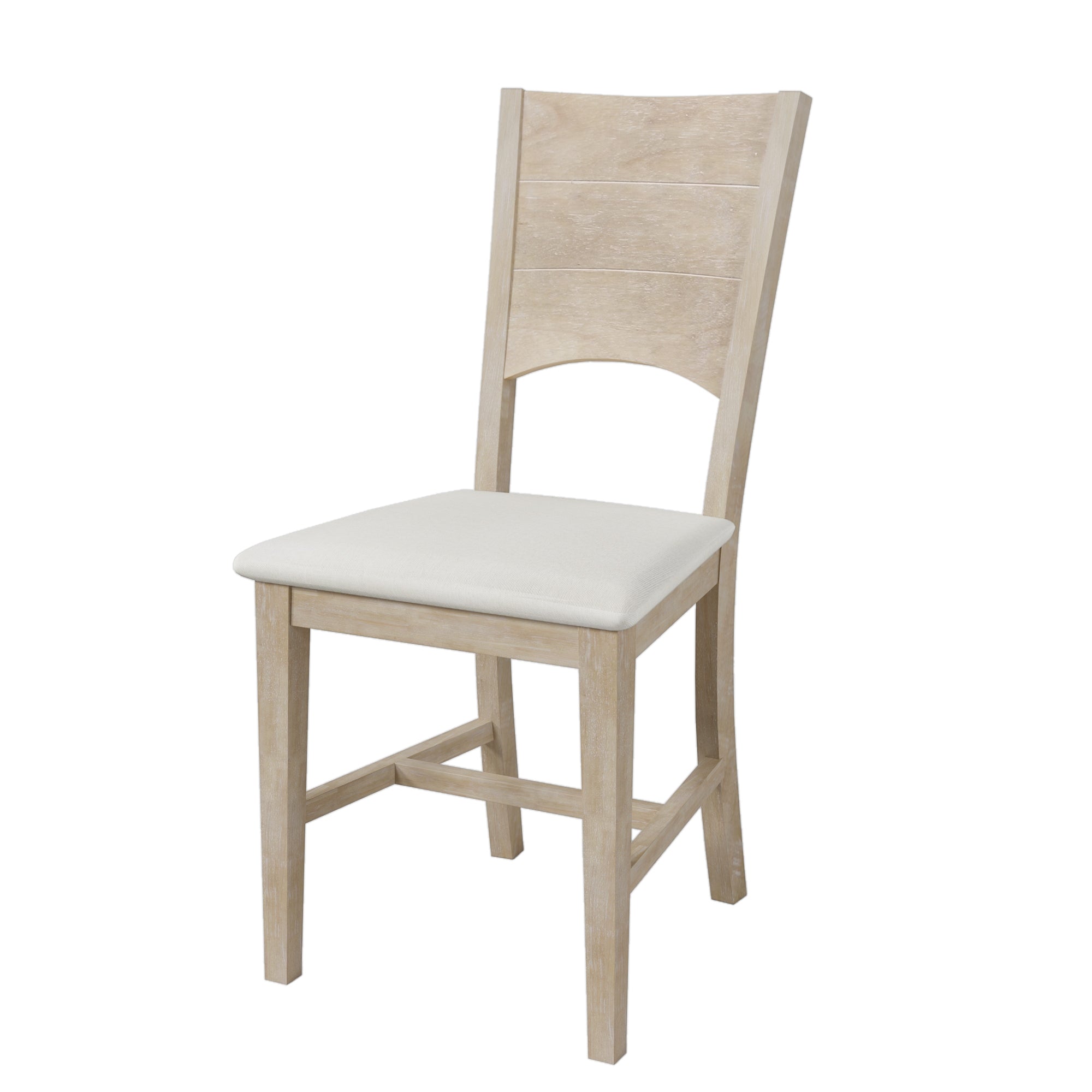 Modern Style 6-Piece Wood Half Round Dining Table Set with Long Bench and 4 Dining Chairs - Natural