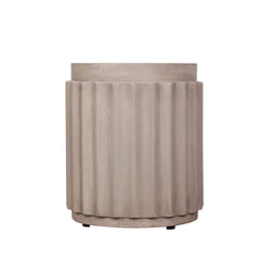 Minimalist Round Side Table Indoor and Outdoor Use - Beige