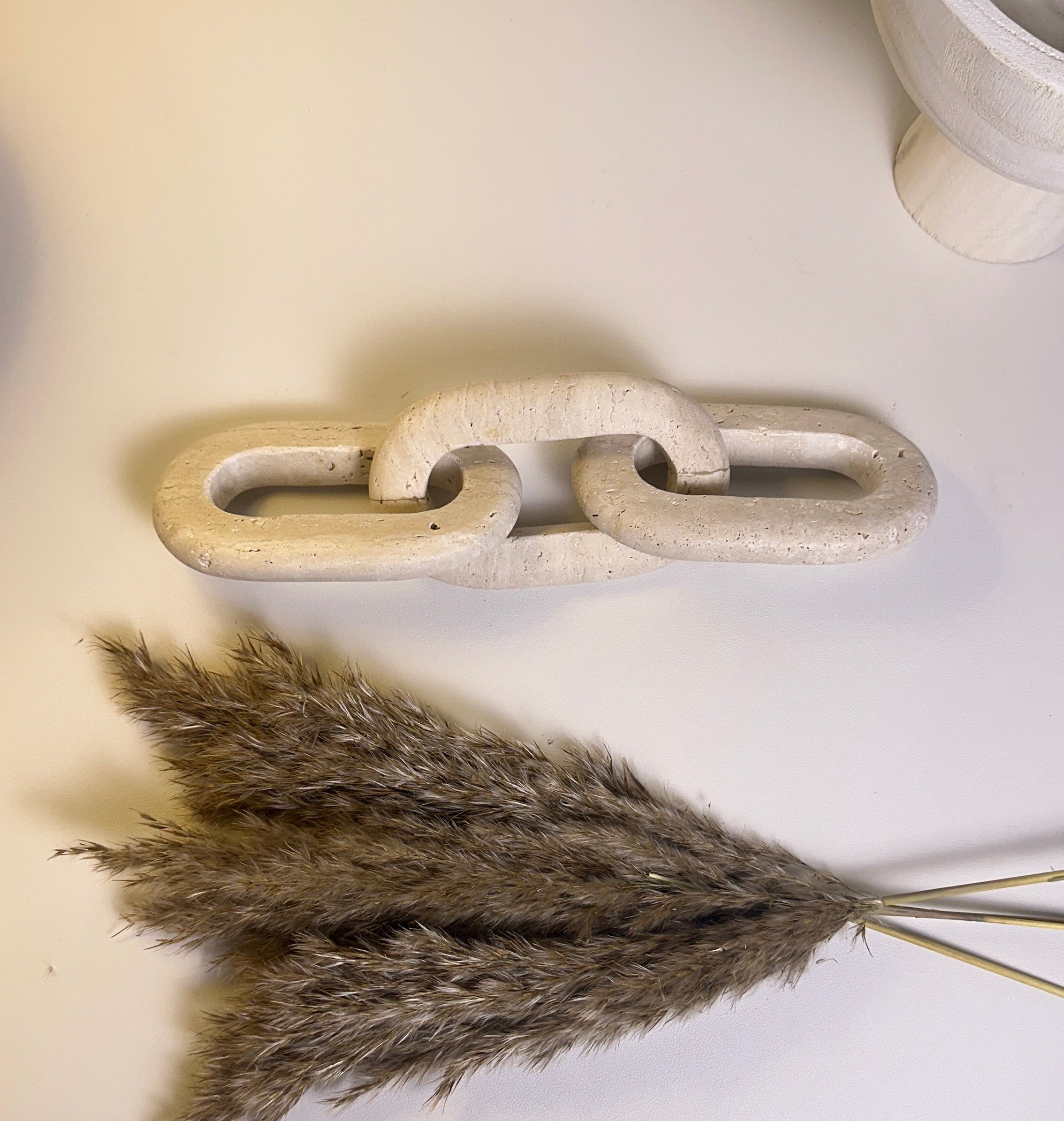 Travertine Stone Chain Decorative Accent Sand Color - Sand
