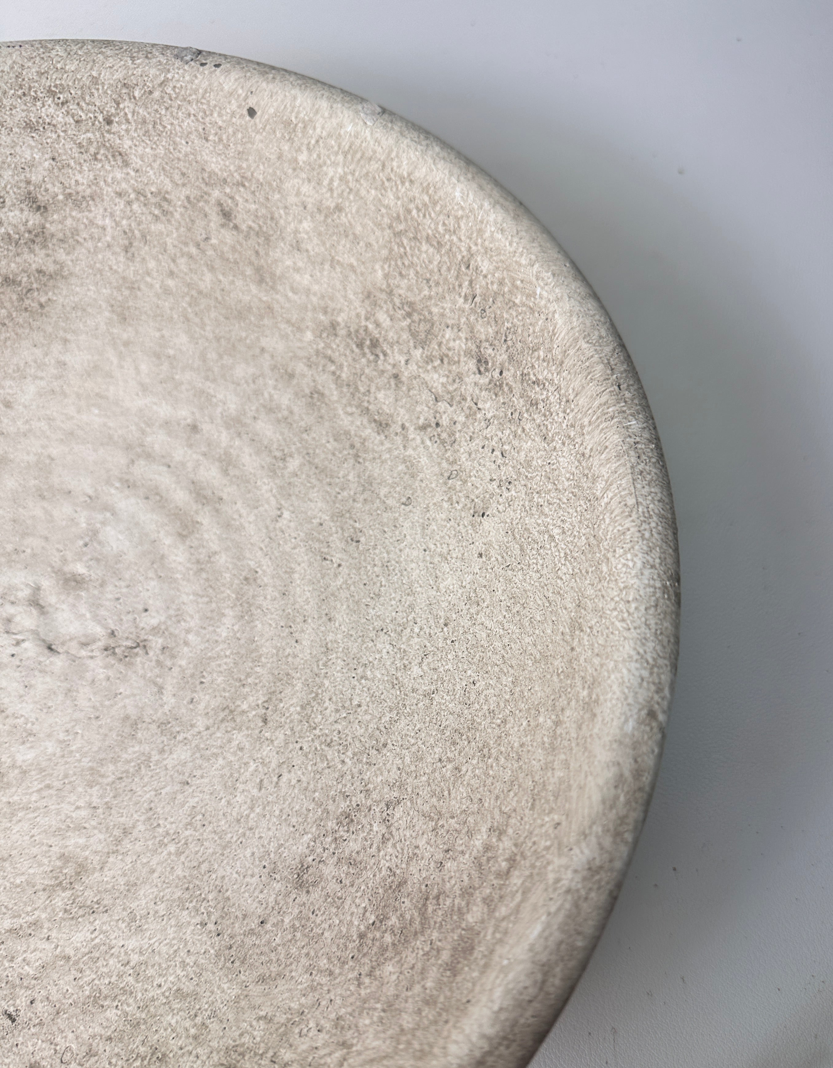 Organic Stone Decorative Tray 12x12x3’’ - Beige