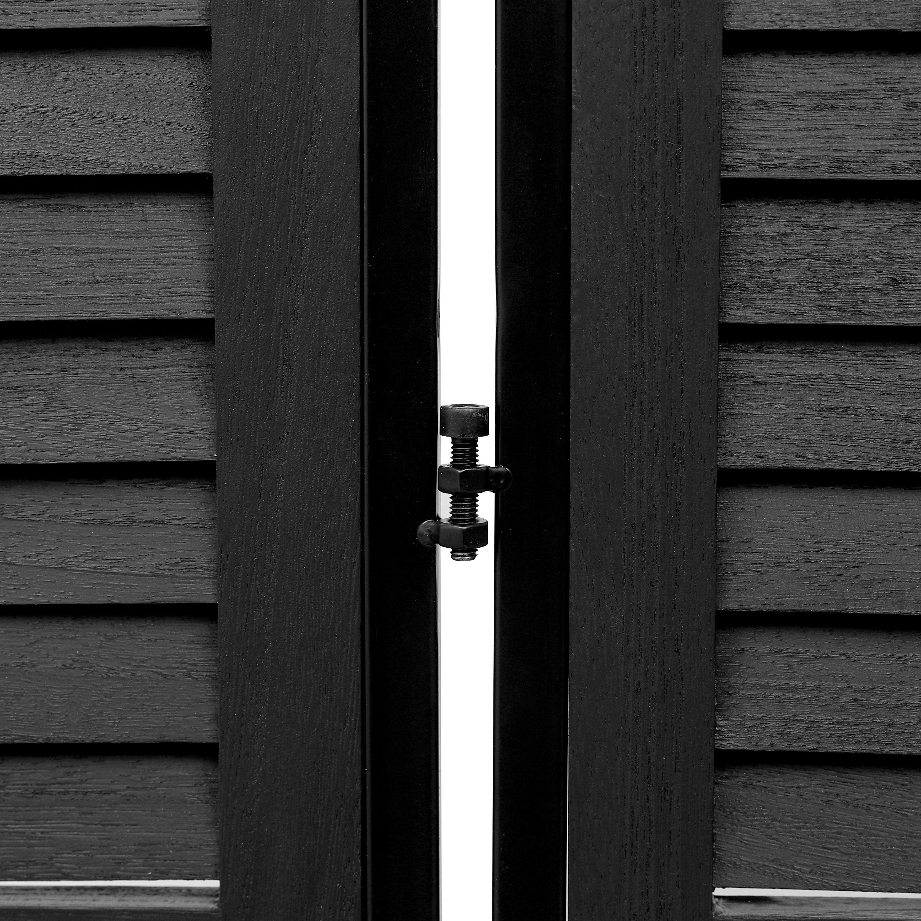 3 Panel Room Divider 6Ft Wood - Black