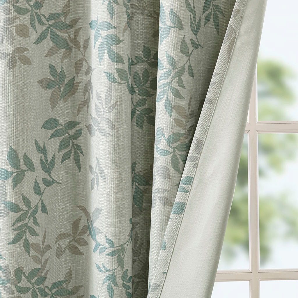 50x84" Printed Botanical Blackout Curtain Panel