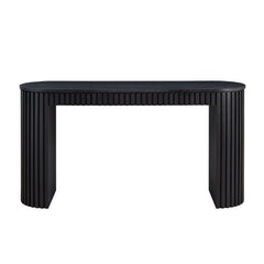59.05'' Modern Console Table With Drawer for Entryway with Unique Vertical Stripe Design for Living Room Hallway Foyer Entrance Study,BLACK
