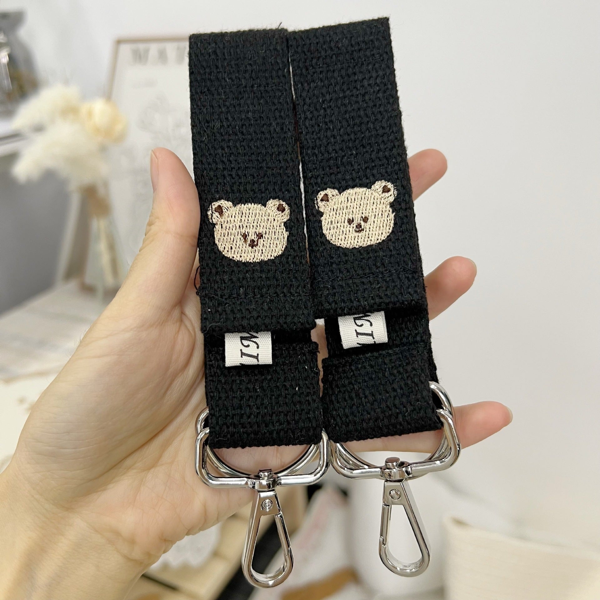 Cute Bear Baby Stroller Hook, Black or Beige, 1 pack