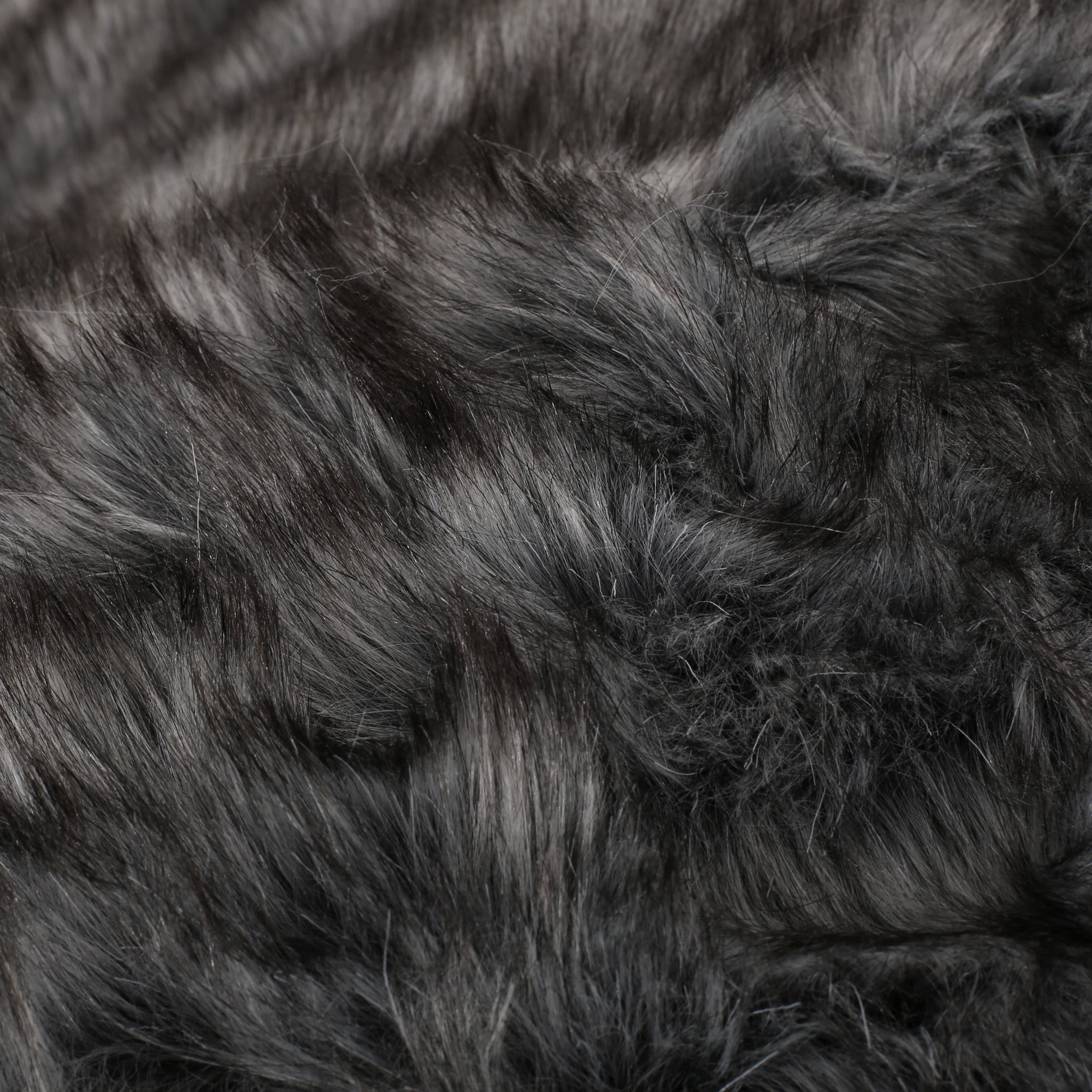 Modern Glam 5 Foot Short Faux Fur Bean Bag - Black and White
