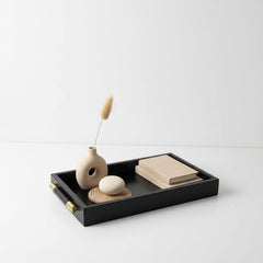 Elegant Black and Gold Tray 15" long