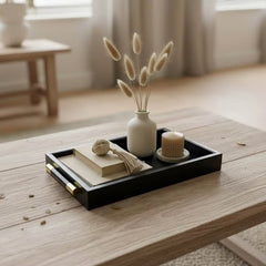 Elegant Black and Gold Tray 15" long