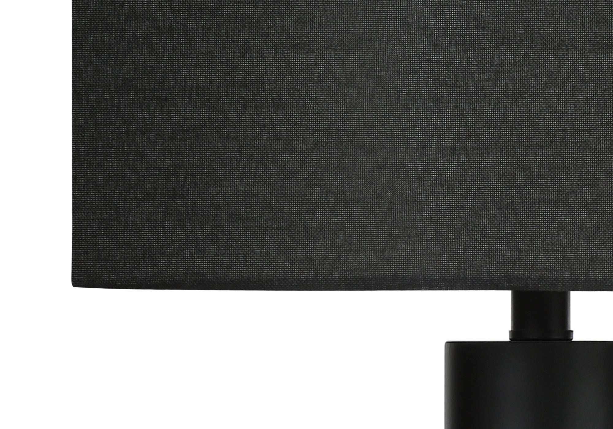 28"H, Table Lamp, Black Metal, Black Shade, Contemporary