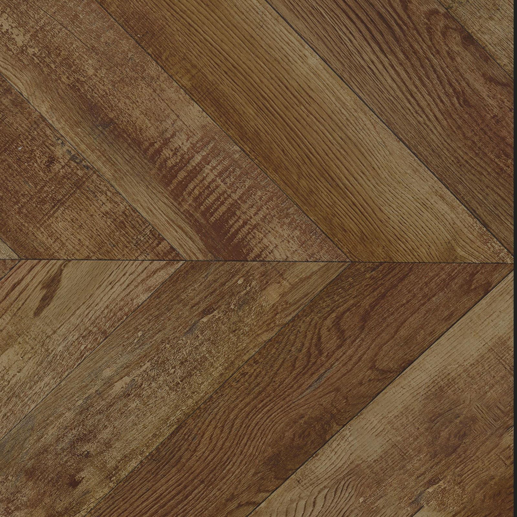 Rustic Tobacco Herringbone 3-Panel Folding Screen