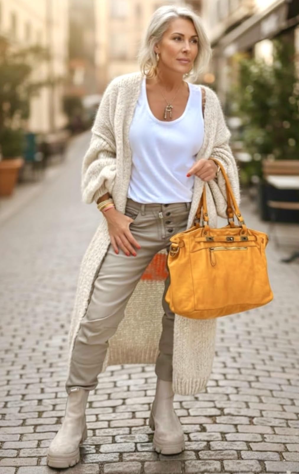 Women's Love Peace Graphic Oversized Cardigan Long Sleeve