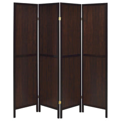 Rustic Cappuccino 4-Panel Folding Screen
