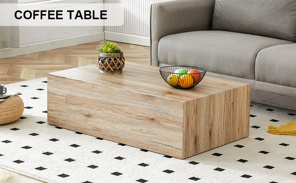 Design Coffee Table with Wood Texture Pattern