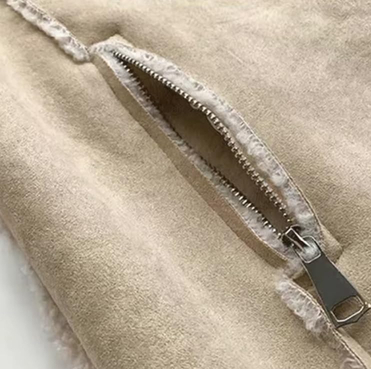 Suede Jacket Women Short Velvet Motorcycle Jacket