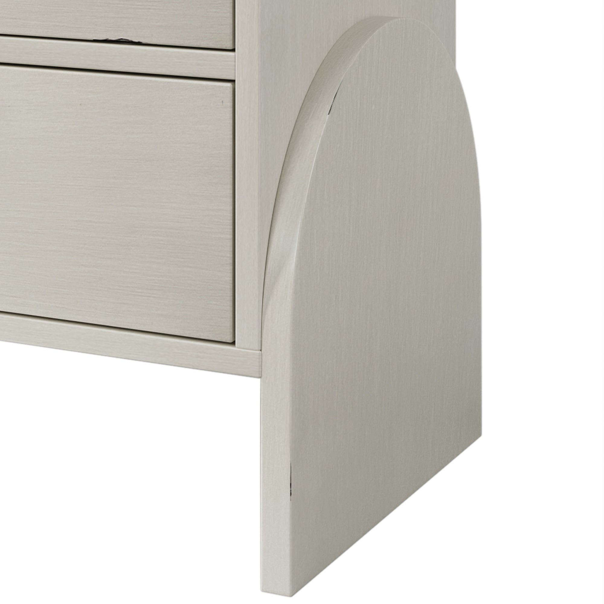 Retro Style Rubber Wood Venner Three-Drawer Dresser Sideboard Cabinet Console Table Sofa Table Ample Storage Spaces - Antique White