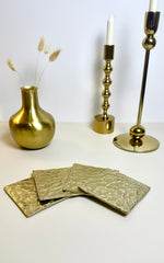 Luxury Metal Gold Coaster Set of 4