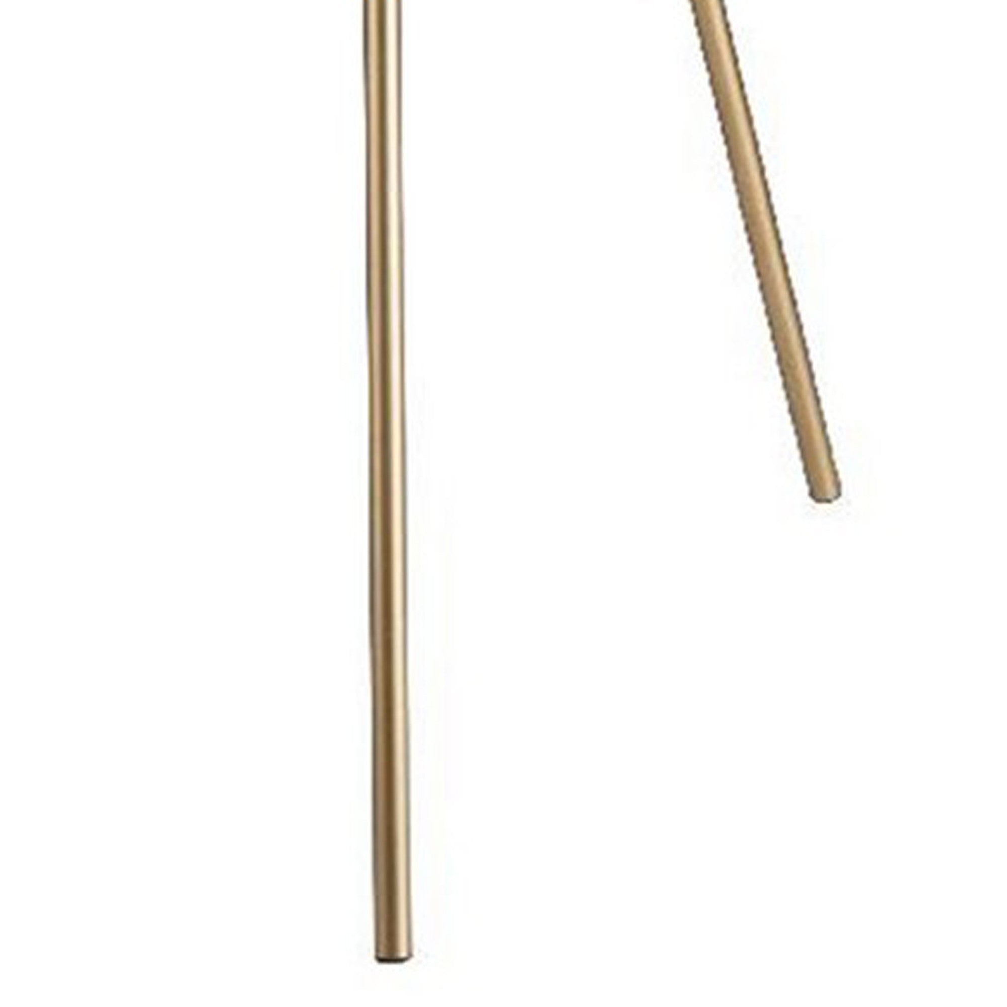 Metal Tripod Legs Floor Lamp with Rotary Switch, Gold