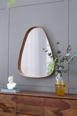 Irregular Mirror with Wood Frame 30"x38"