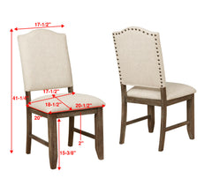 Relaxed Vintage Style - Warm Brown and Beige Finish (Set of 2)