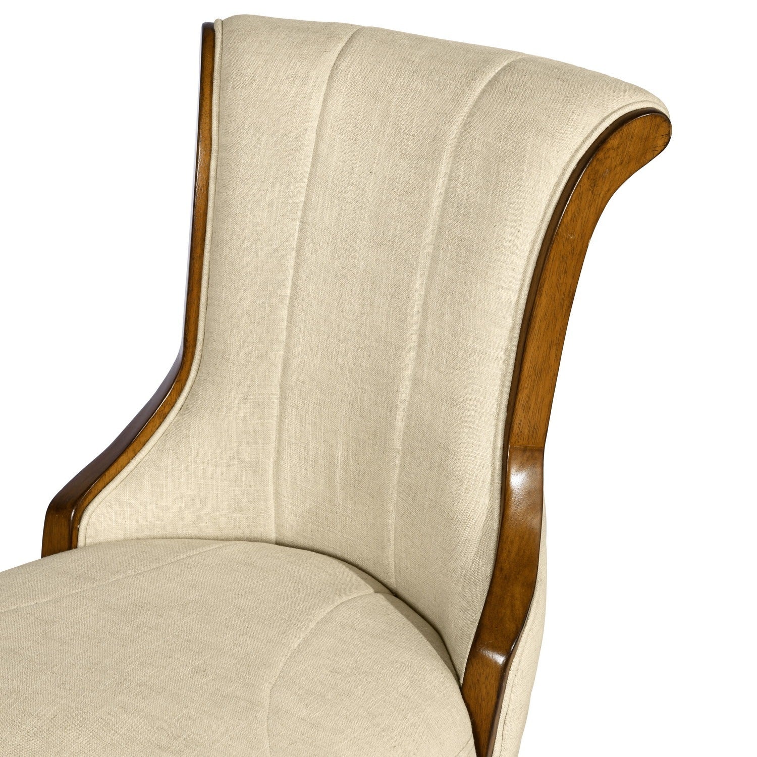 Elegant Home Office Chair Adjustable with Wheels - Beige