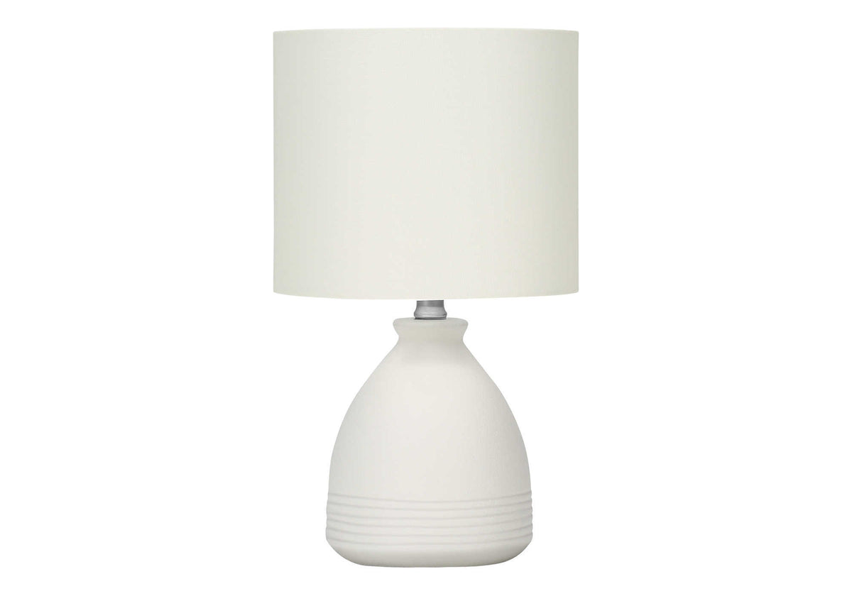 Lighting, 17"h, Table Lamp, Cream Ceramic, Ivory / Cream Shade, Modern