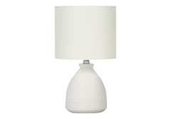 Lighting, 17"h, Table Lamp, Cream Ceramic, Ivory / Cream Shade, Modern