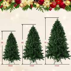 7FT PE/PVC Mixed Green Artificial Christmas Tree