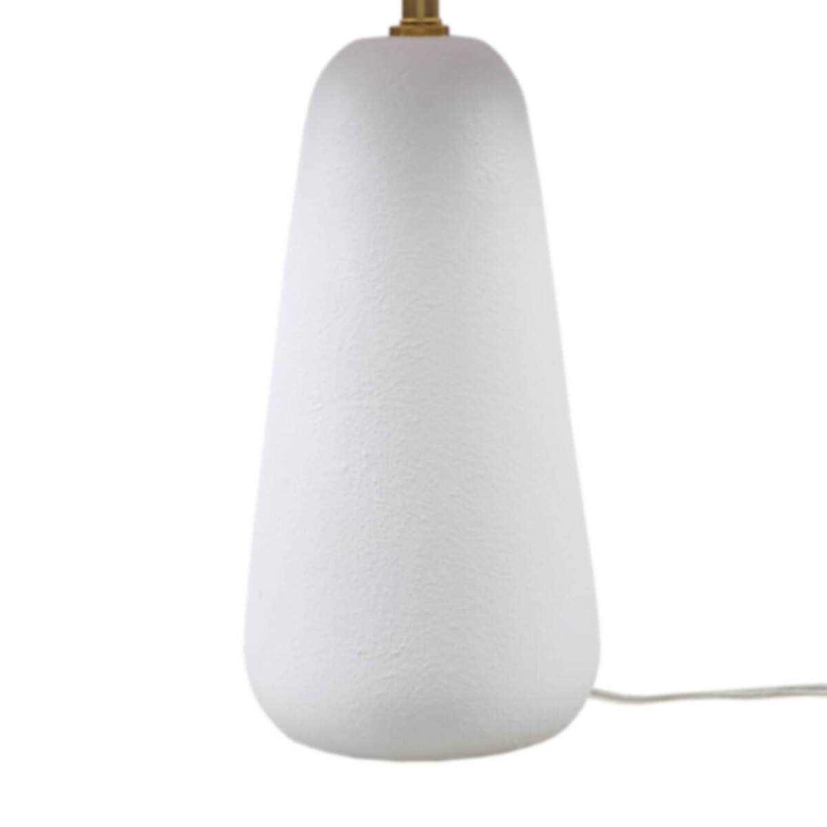 Textured Ceramic Table Lamp with Fluted Fabric Shade White
