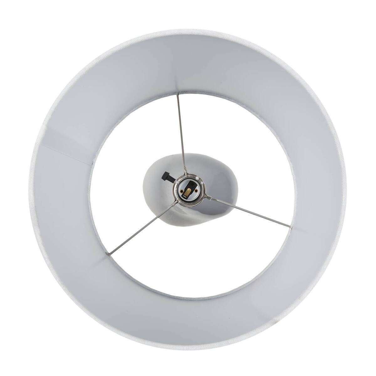 Asymmetrical Ceramic Table Lamp - Grey