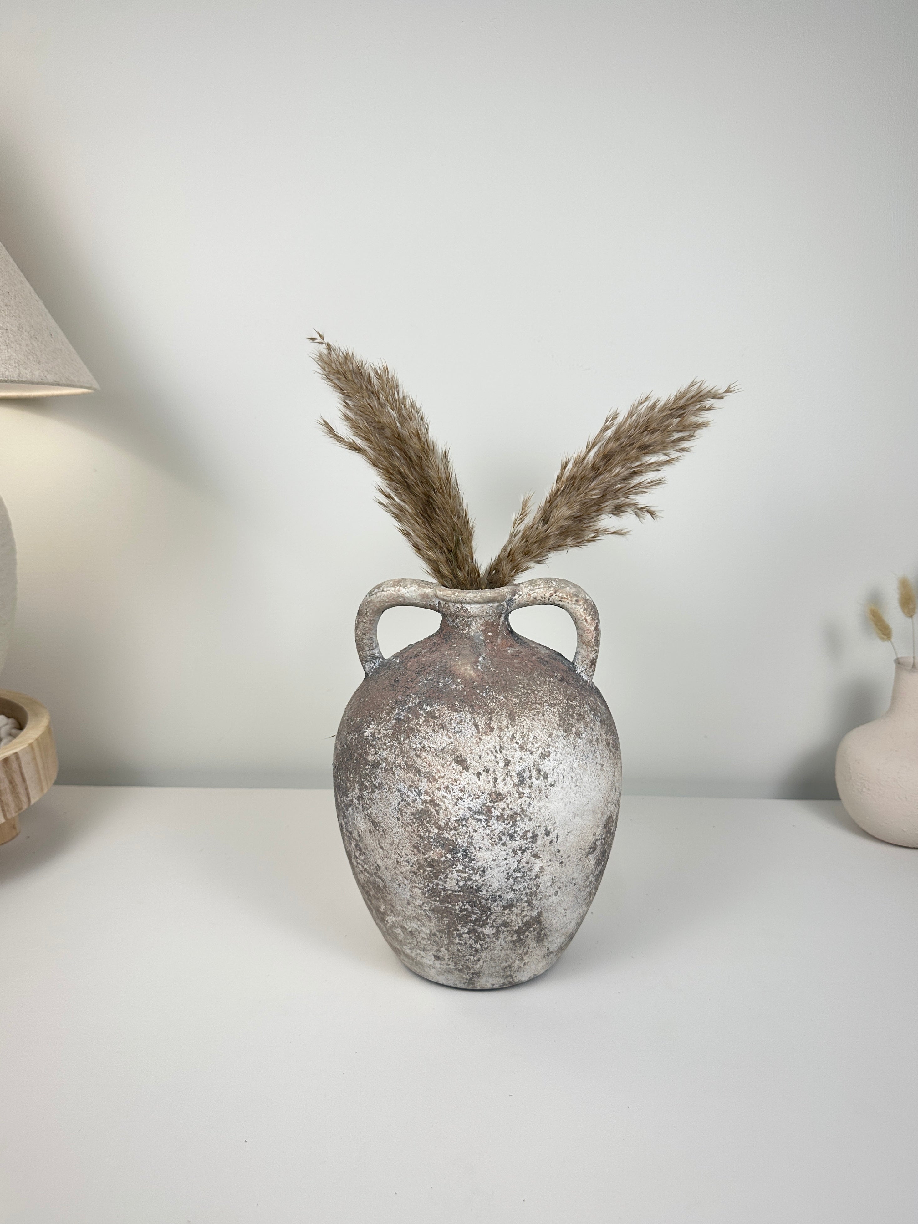 Rustic Ceramic Vase Textured Minimalist style 10’’ tall