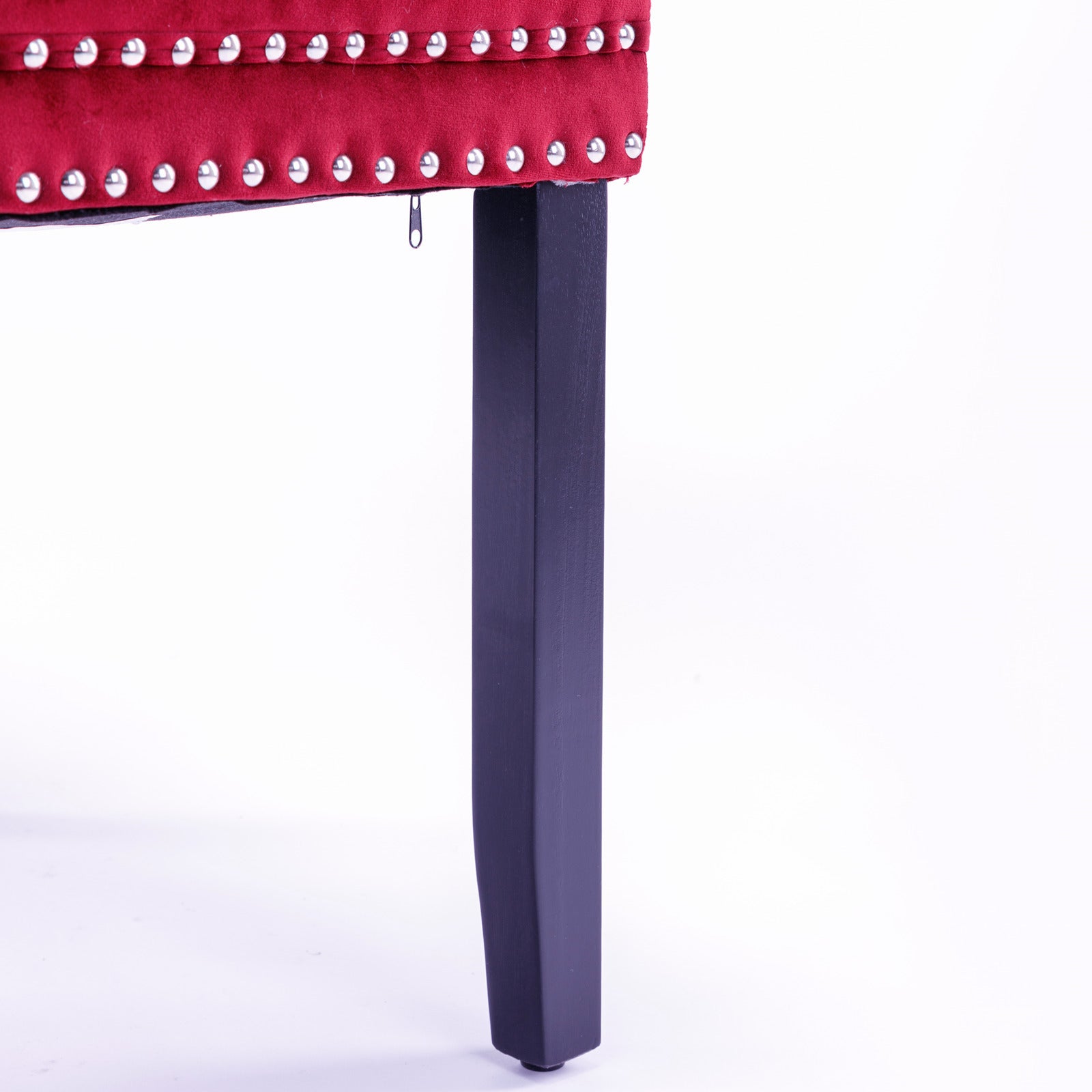 Classic Velvet Dining Chairs (Set of 2) - Wine Red