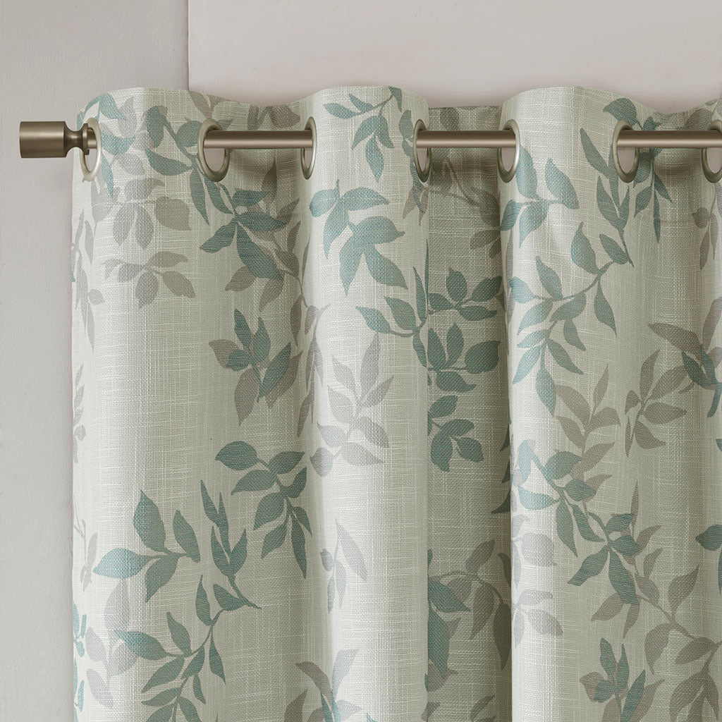 50x84" Printed Botanical Blackout Curtain Panel